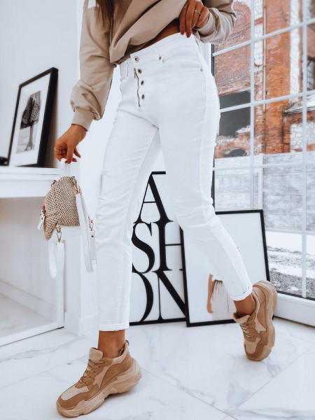 Moteriški džinsai (balts krāsa) Whitney