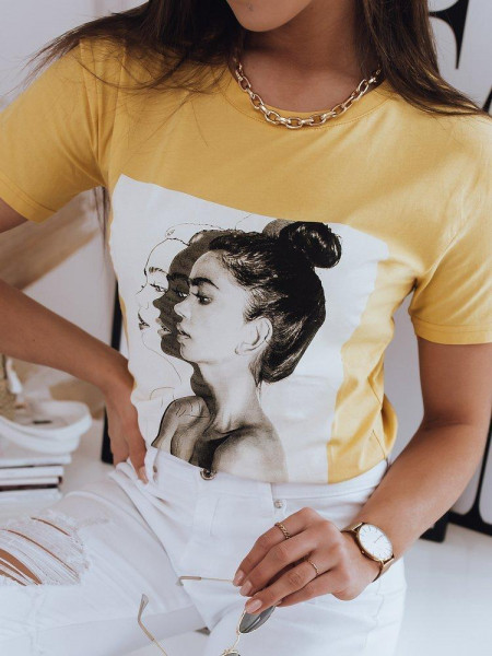 Moteriški marškinėliai (Dzeltens) Evelyn