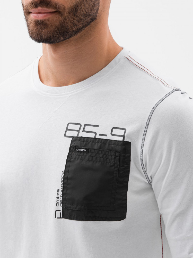 T-krekls ar garām piedurknēm L130 (balts) Samuel