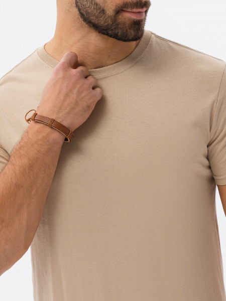Vīriešu klajums t-shirt S1370 - bēša