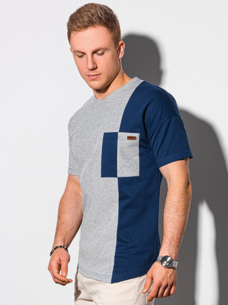 Vīriešu klajums t-shirt S1455 - navy Landon